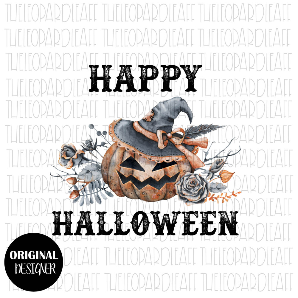 Happy Halloween, pumpkin, Halloween, DIGITAL DESIGN PNG file for Sublimation - 1.jpg