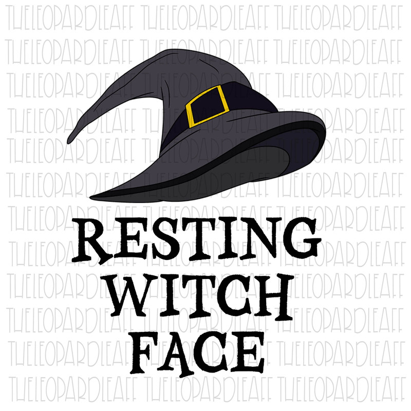 Resting Witch Face, Halloween, DIGITAL DESIGN PNG file for Sublimation - 1.jpg