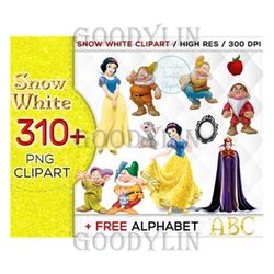 310 snow white bundle png, snow white princess png, disney png ( sa link web)