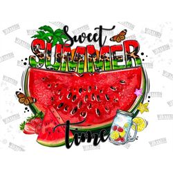 sweet summer time png, watermelon png , sweet tea lemon slice, watermelon mason jar , summer png, sublimation designs do