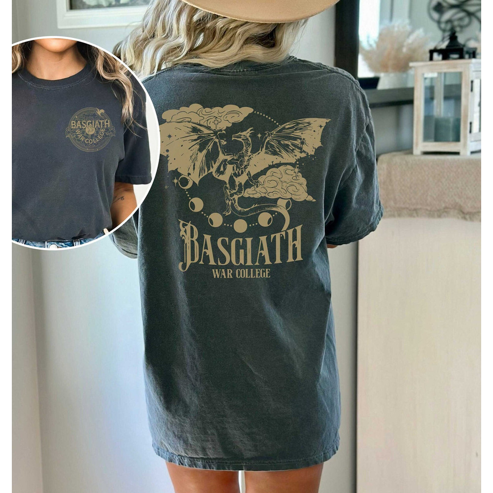 Comfort Colors® Basgiath War College Shirt, Fourth Wing Fly or Die Bookish 2 Side Tee Gifts for Reader - 1.jpg