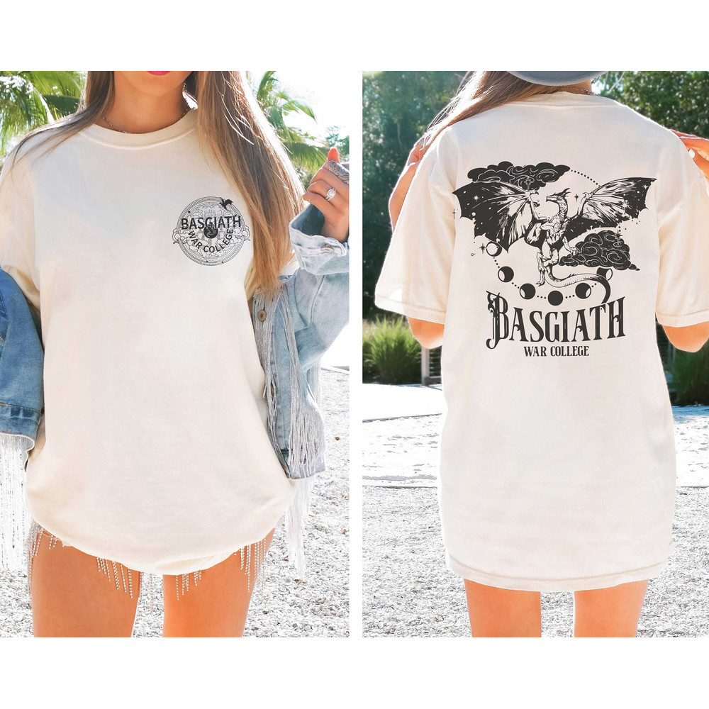 Comfort Colors® Basgiath War College Shirt, Fourth Wing Fly or Die Bookish 2 Side Tee Gifts for Reader - 2.jpg