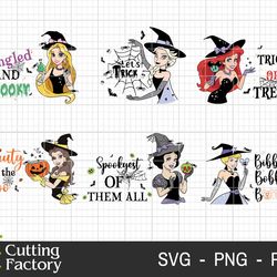 bundle halloween princess svg, hocus pocus svg, halloween witch svg, halloween svg, spooky vibes svg, trick or treat svg