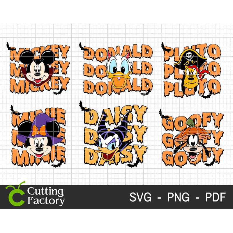 Bundle Happy Halloween Skeleton SVG, Halloween Svg, Trick Or Treat Svg, Spooky Vibes Svg, Mouse And Friends Svg, Fall Svg, Printable File - 1.jpg