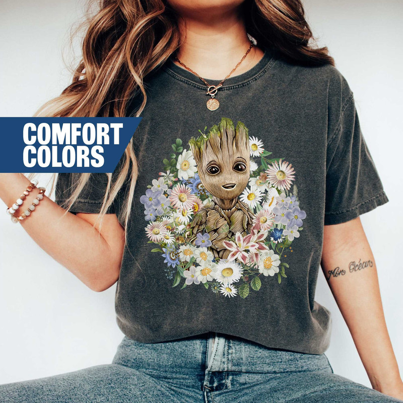 Comfort Colors® Guardians of The Galaxy Vol 3 Groot Floral Marvel Avengers MCU Superhero It Really Is Good To Have Friends - 1.jpg