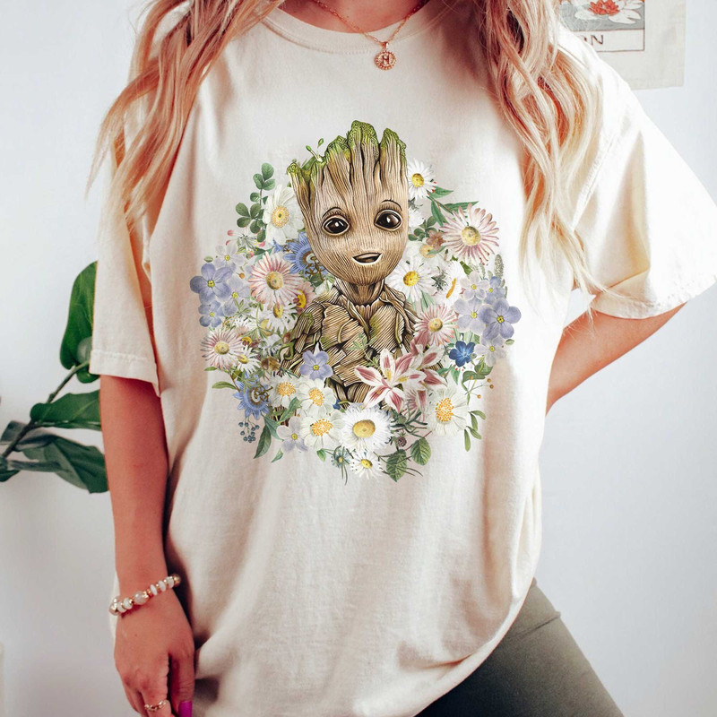 Comfort Colors® Guardians of The Galaxy Vol 3 Groot Floral Marvel Avengers MCU Superhero It Really Is Good To Have Friends - 2.jpg