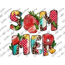 summer strawberry png, watercolor strawberry png, summer png, summer fruit png , summer fruit png digital downloads