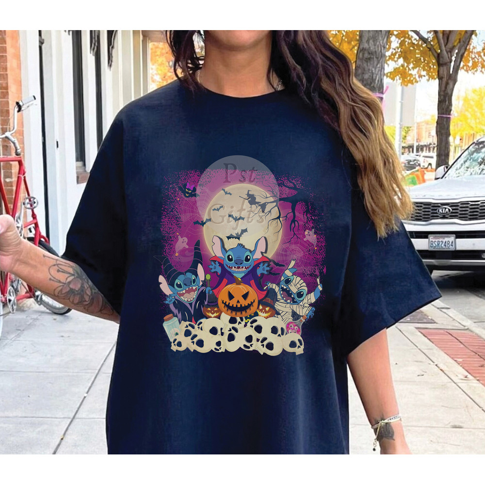 Comfort Colors® Halloween Stitch Shirt, Disney Halloween Shirt, Stitch Horror Hallowwen Shirt, Horror Film Characters, Stitch Horror Shirt - 5.jpg