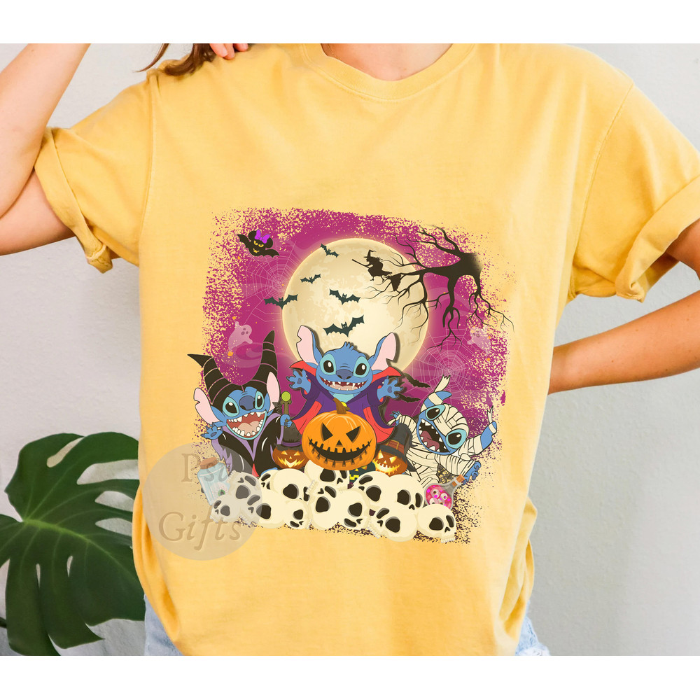 Comfort Colors® Halloween Stitch Shirt, Disney Halloween Shirt, Stitch Horror Hallowwen Shirt, Horror Film Characters, Stitch Horror Shirt - 6.jpg