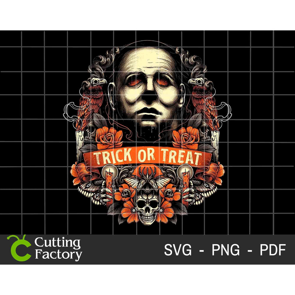 Trick Or Treat PNG, Halloween Png, Horror Character Png, Halloween Killer Png, Halloween TShirt Sublimation Design, Digital Download - 1.jpg