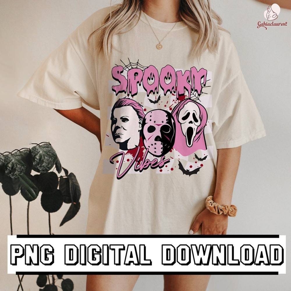 Digital Download Halloween Spooky Vibes Png Spooky Season Png Horror Characters PNG Sublimation Michael Myers PNG Scary Friends - 2.jpg