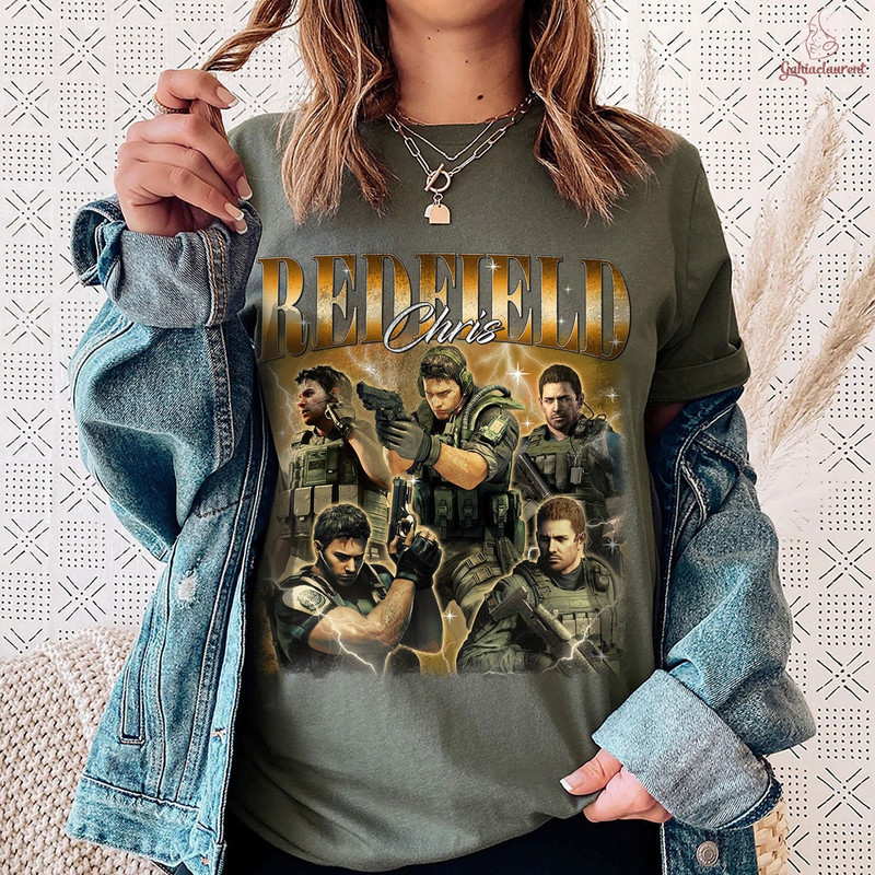 Chris Residence Evil Gaming Shirt Chris Redfield Shirt Umbrella Shirt Resident Evil 4 Remake 2023 Shirt Zombie Shirt - 1.jpg