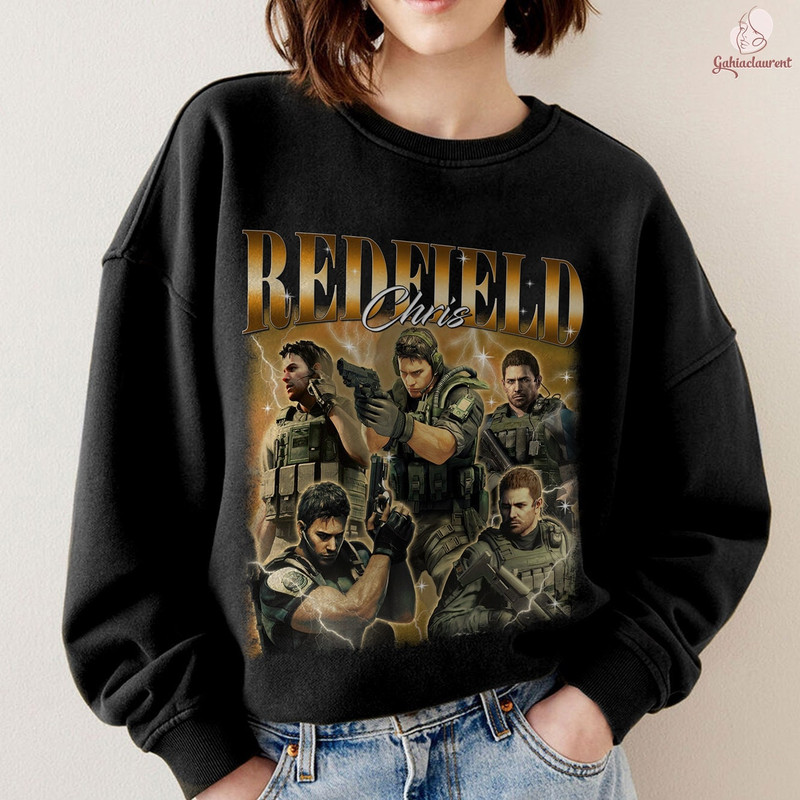 Chris Residence Evil Gaming Shirt Chris Redfield Shirt Umbrella Shirt Resident Evil 4 Remake 2023 Shirt Zombie Shirt - 2.jpg