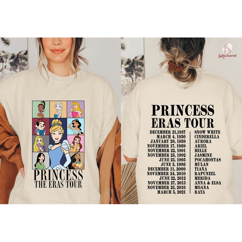 Princess Eras Tour Shirt, Princess Tour Shirt, Eras Tour Midnights Shirt, Cinderella Princess Shirt, Princess Birthday Girl Tee - 2.jpg