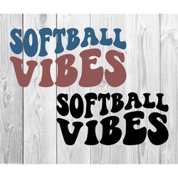 softball vibes svg, softball mom svg, softball fan svg, softball life svg, softball dad svg ,sports t-shirt svg, wavy st