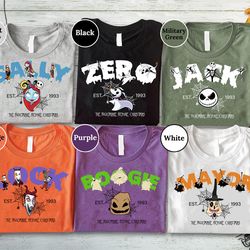 retro horror movies characters shirt, the nightmare before c