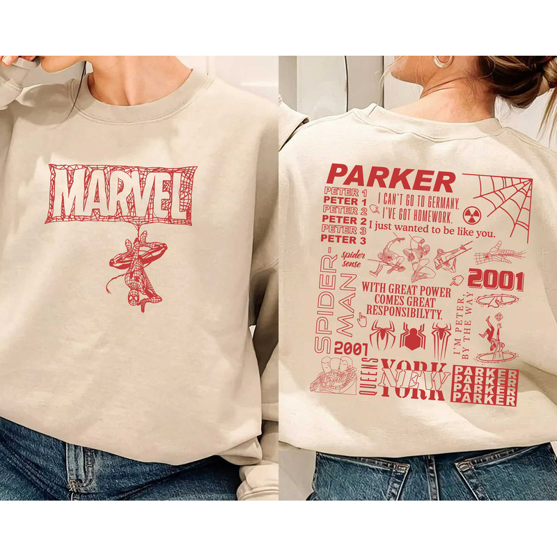 Spiderman No Way Home Marvel Comics Fan Gift Peter Parker MCU Superhero Spider-Man 2023 Double Side Crewneck Sweatshirt Hoodie - 4.jpg