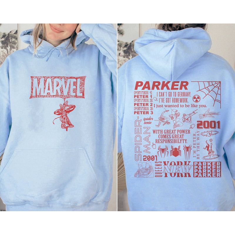 Spiderman No Way Home Marvel Comics Fan Gift Peter Parker MCU Superhero Spider-Man 2023 Double Side Crewneck Sweatshirt Hoodie - 5.jpg
