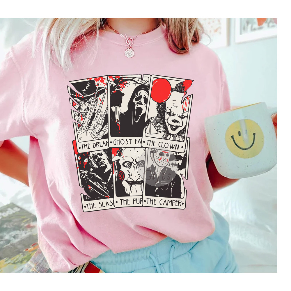 Vintage Horror Movie Tarot Cards Sweatshirt, Halloween Horror Movie Shirt, Scary Halloween Party Shirt, Halloween Sweatshirt - 5.jpg