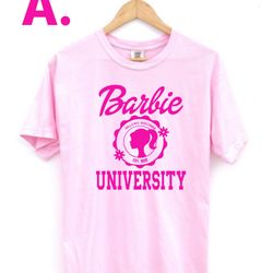 barbie university comfort colors shirt, cute barbie shirt, oversized barbie t-shirt, gift