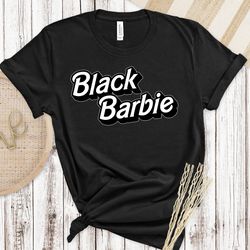 black barbie, barbie shirt, birthday party shirt, party girls shirt, doll baby girl, birthday crew shirt, girls shirt, b