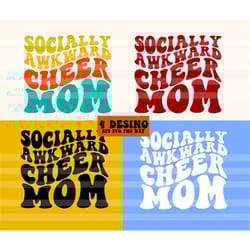 socially awkward cheer mom svg, gift for mom svg, mom life svg, cheer t-shirt svg, anti social moms club svg, cheer mom