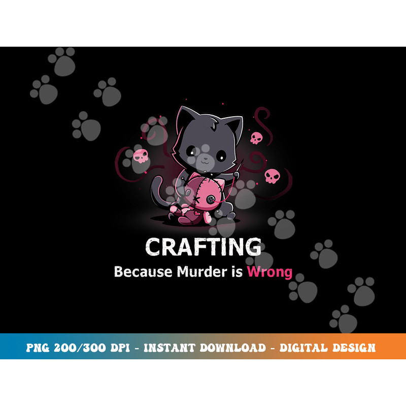 Crafting because Murder is Wrong Halloween Funny Cat png, sublimation copy.jpg