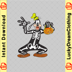 disney goofy skeleton halloween tank top