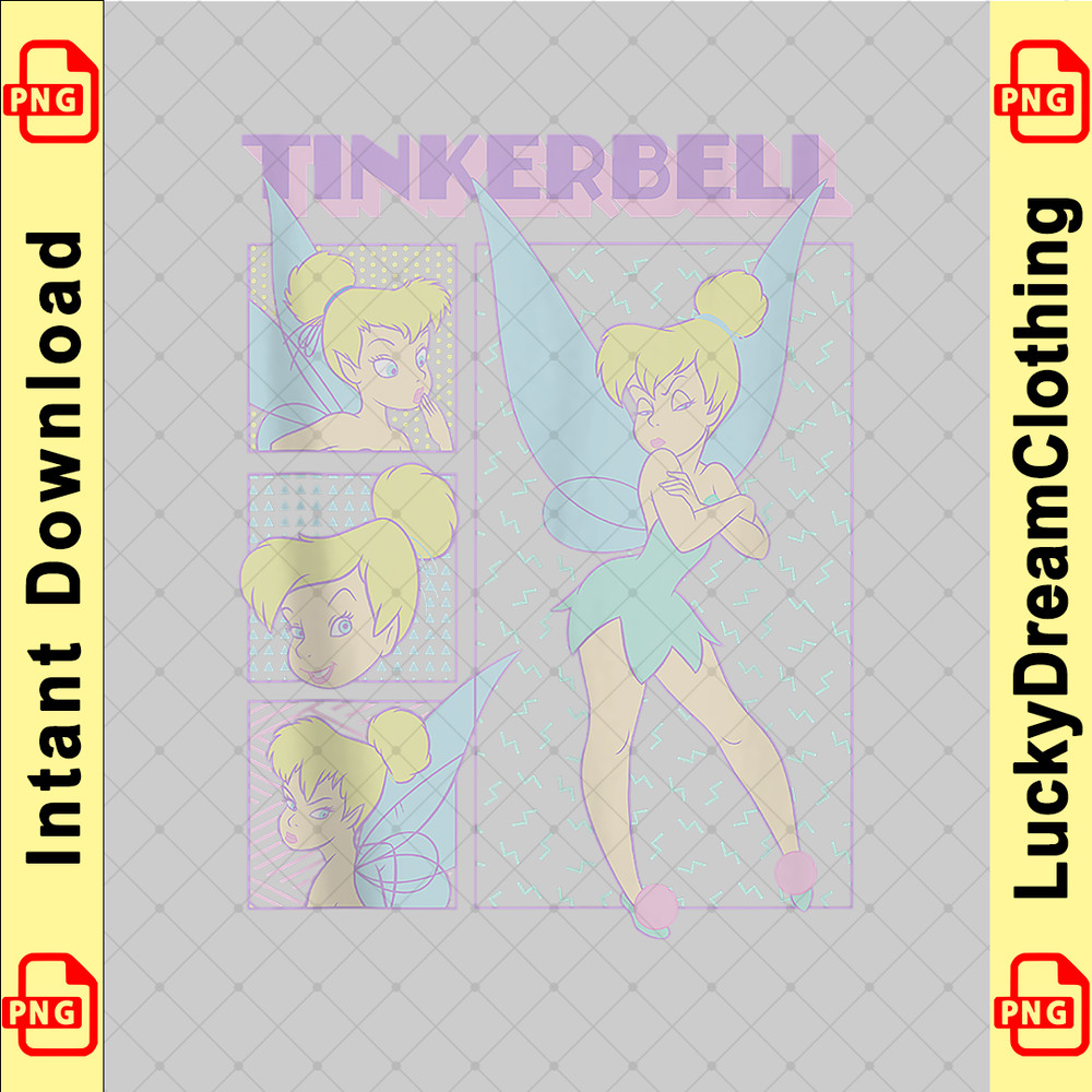 Disney Peter Pan Tinker Bell Retro Fade Tank Top copy.png