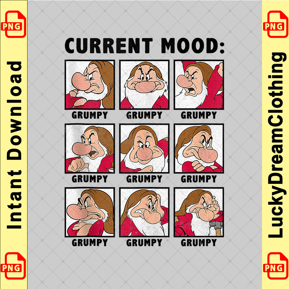 Disney Snow White Current Moods Of Grumpy Panel Tank Top copy.png