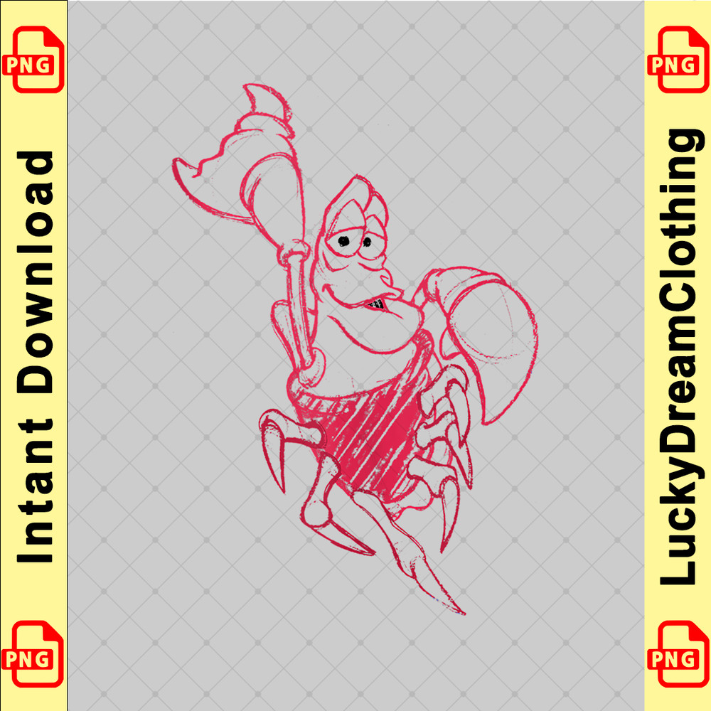 Disney The Little Mermaid Sebastian Sketch Tank Top copy.png