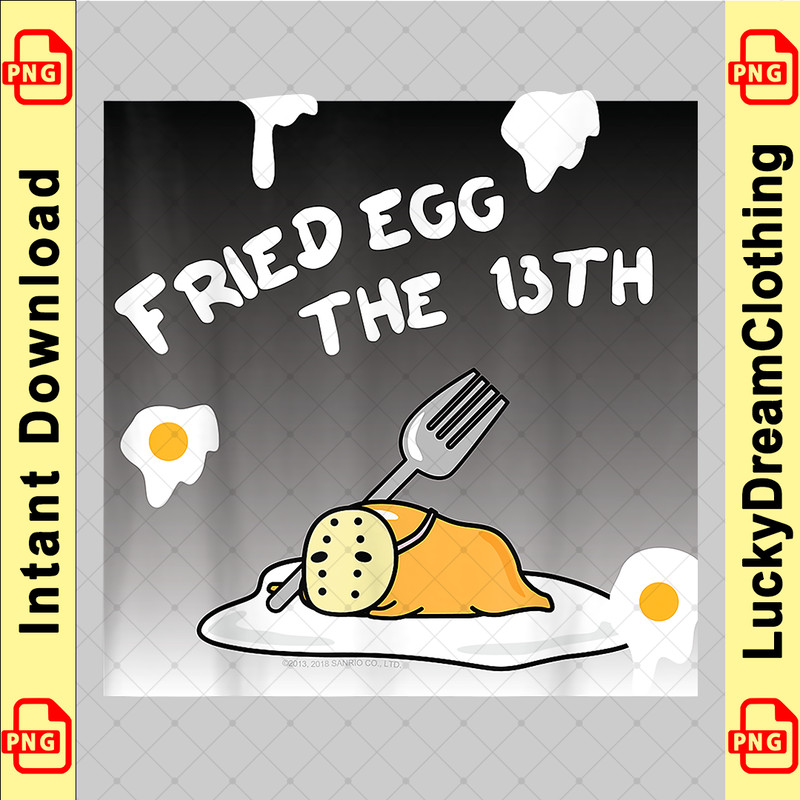Gudetama Fried Egg the 13th Halloween Tee Shirt copy.png