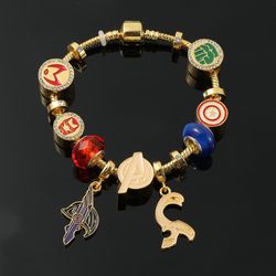 Marvel Avengers Charms Bracelet for Kids Iron Man Hulk Loki DIY Original Jewelry Bracelets Y2k Aesthetic