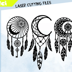 dreamcatcher svg file wall decor laser cutting dream catcher dxf files dxf, laser cut file, cricut, plasma, cnc template