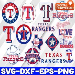 bundle 16 files texas rangers baseball team svg, texas rangers svg, mlb team  svg, mlb svg, png, dxf, eps, jpg, instant