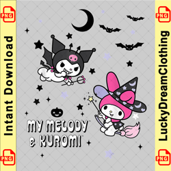 my melody and kuromi halloween tee shirt