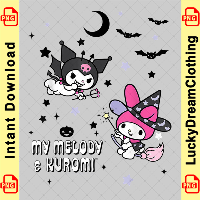 My Melody and Kuromi Halloween Tee Shirt copy.png