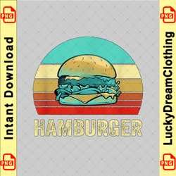 vintage retro style sunset hamburger
