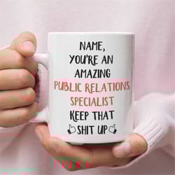personalized gift for public relations specialist, public relations specialist gift, public relations specialist mug