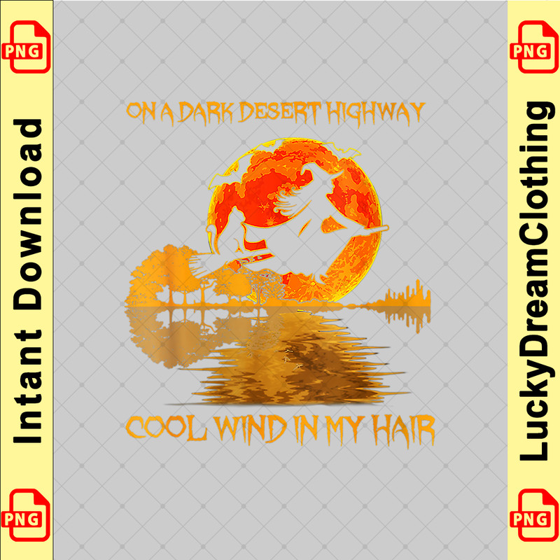 Womens Witch Riding Brooms On A Dark Desert Highways Cat Halloween V-Neck copy.png