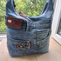 Stylish and comfortable denim shoulder bag-crossbody bag