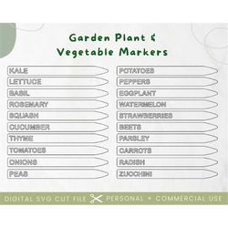 garden plant marker svg | plant labels svg | garden marker | acrylic vegetable markers | garden labels | herb garden sta