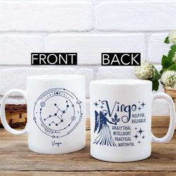 virgo mug - virgo gift - virgo constellation coffee mug - zodiac gifts for virgo - virgo september birthday