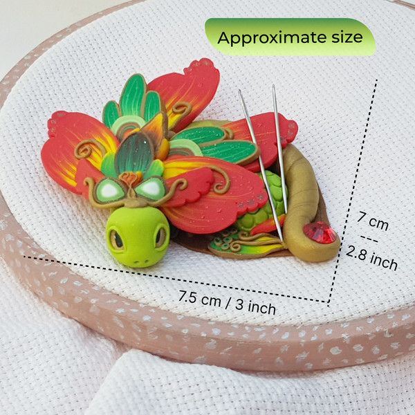 Green Dragon Needle Minder for Magic Cross Stitch, Magnetic Needle Holder Dragon (10).png