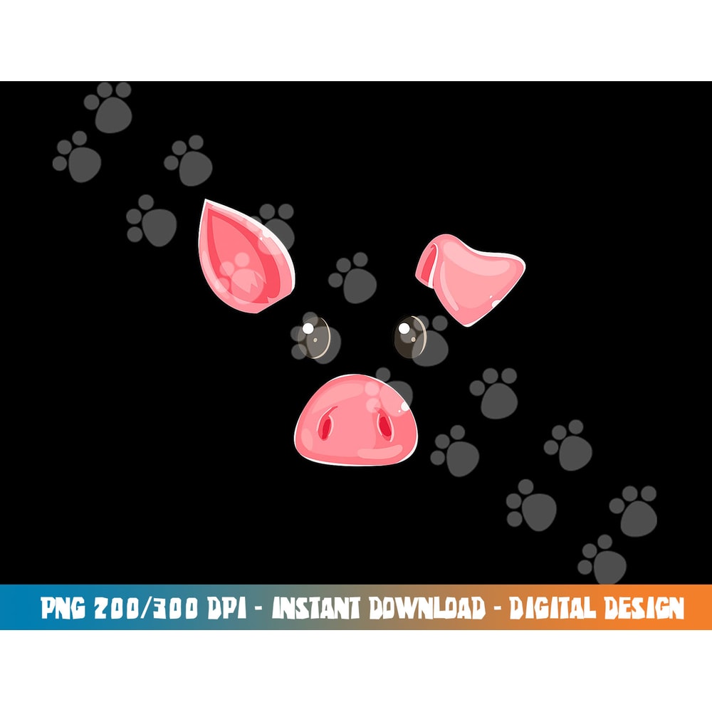 Cute Pig Face Halloween Costume Pig Family Matching png, sublimation copy.jpg