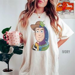 comfort colors retro buzz lightyear woody shirt, buzz lightyear shirt, floral toy story shirt, comfort colors disney shi