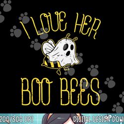 i love her boo bees couples halloween adult costume his men png, sublimation copy