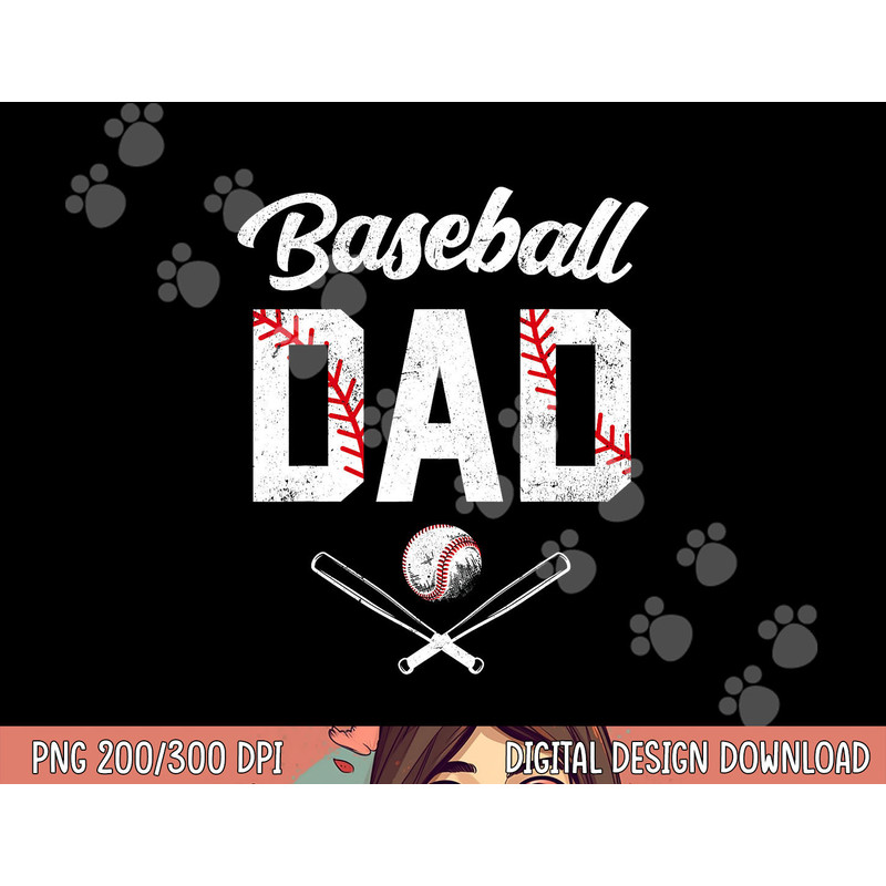 Baseball Dad Happy Fathers Day Shirts for Men Wife Daughter png, sublimation copy.jpg