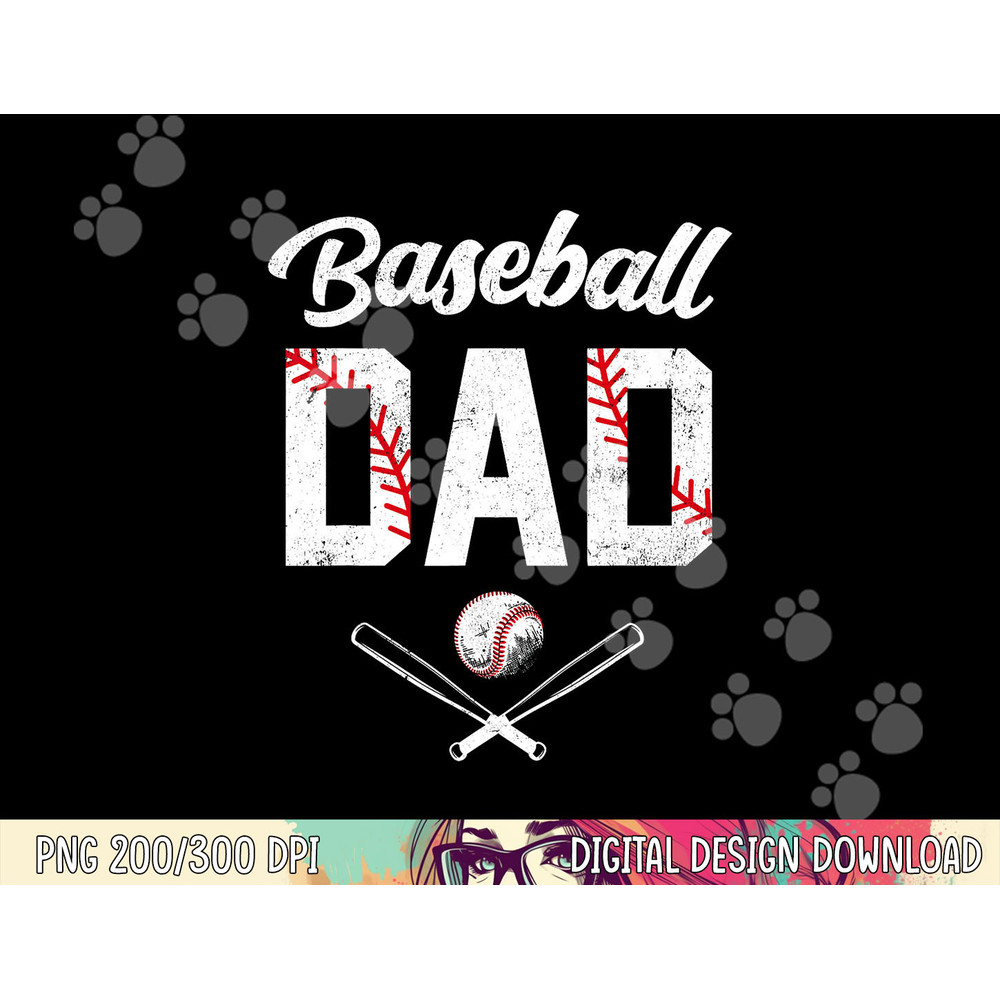 Baseball Dad Happy Fathers Day Shirts for Men Wife Daughter png, sublimation copy.jpg