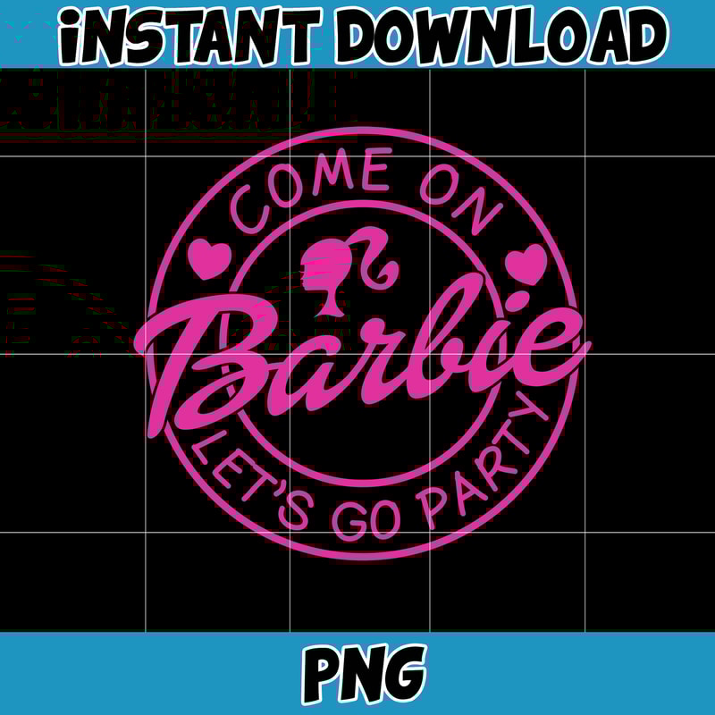 Barbie Icons Png, Babe Logo Png, Pink Doll Png, Babe Girl Png, Come on, Let’s Go Party, Girly Beach, Let’s Go Party (21).jpg